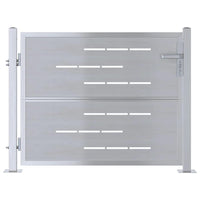 Cancello da giardino Argento 100 x 75 cm Acciaio inossidabile 3402573