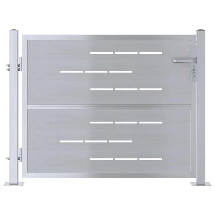 Cancello da giardino Argento 100 x 75 cm Acciaio inossidabile 3402573