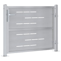 Cancello da giardino Argento 100 x 75 cm Acciaio inossidabile 3402573