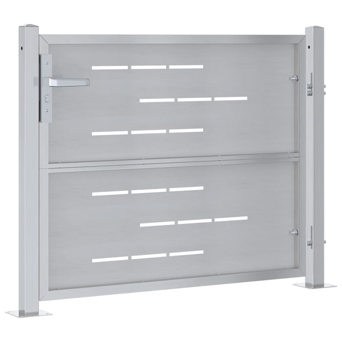 Cancello da giardino Argento 100 x 75 cm Acciaio inossidabile 3402573