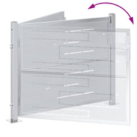 Cancello da giardino Argento 100 x 75 cm Acciaio inossidabile 3402573