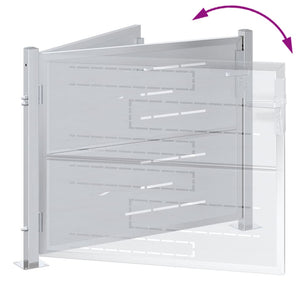 Cancello da giardino Argento 100 x 75 cm Acciaio inossidabile 3402573