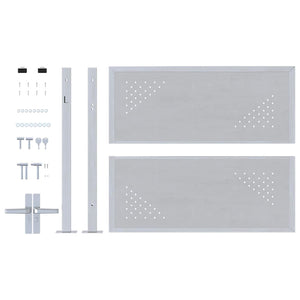 Cancello da giardino Argento 100 x 75 cm Acciaio inossidabile 3402574