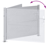 Cancello da giardino Argento 100 x 75 cm Acciaio inossidabile 3402574