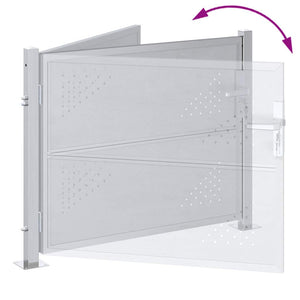 Cancello da giardino Argento 100 x 75 cm Acciaio inossidabile 3402574