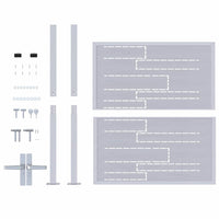 Cancello da giardino Argento 96 x 100 cm Acciaio inossidabile 3402575