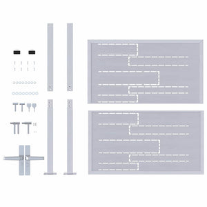 Cancello da giardino Argento 96 x 100 cm Acciaio inossidabile 3402575