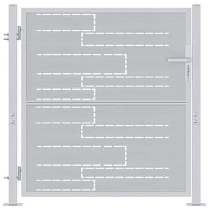 Cancello da giardino Argento 96 x 100 cm Acciaio inossidabile 3402575