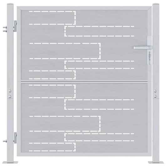 Cancello da giardino Argento 96 x 100 cm Acciaio inossidabile 3402575