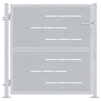 Cancello da giardino Argento 96 x 100 cm Acciaio inossidabile 3402576