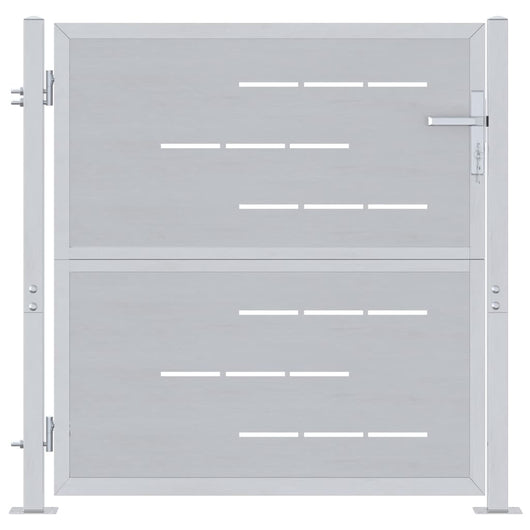 Cancello da giardino Argento 96 x 100 cm Acciaio inossidabile 3402576