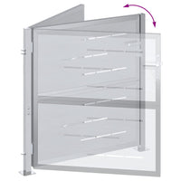 Cancello da giardino Argento 96 x 100 cm Acciaio inossidabile 3402576