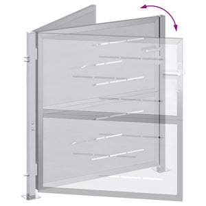 Cancello da giardino Argento 96 x 100 cm Acciaio inossidabile 3402576