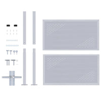 Cancello da giardino Argento 96 x 100 cm Acciaio inossidabile 3402577