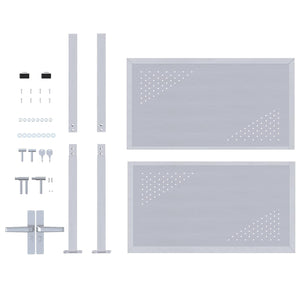 Cancello da giardino Argento 96 x 100 cm Acciaio inossidabile 3402577