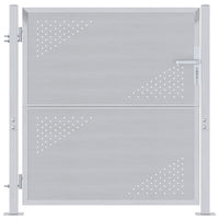Cancello da giardino Argento 96 x 100 cm Acciaio inossidabile 3402577