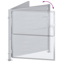 Cancello da giardino Argento 96 x 100 cm Acciaio inossidabile 3402577