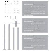 Cancello da giardino Argento 100 x 125 cm Acciaio inossidabile 3402578