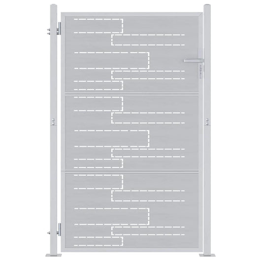 Cancello da giardino Argento 100 x 125 cm Acciaio inossidabile 3402578