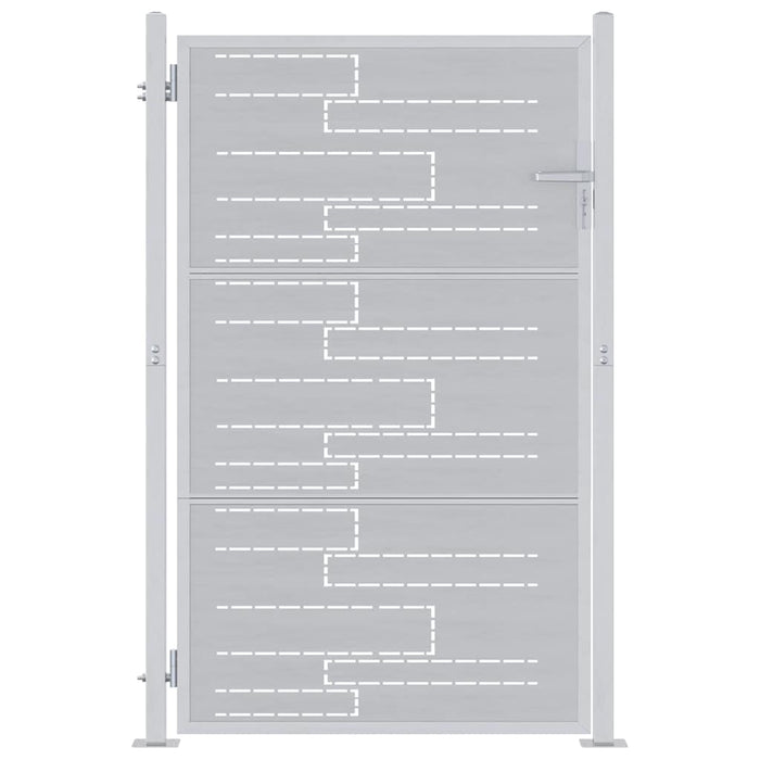 Cancello da giardino Argento 100 x 125 cm Acciaio inossidabile 3402578