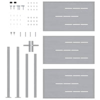 Cancello da giardino Argento 100 x 125 cm Acciaio inossidabile 3402579