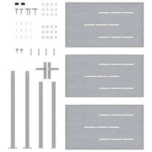 Cancello da giardino Argento 100 x 125 cm Acciaio inossidabile 3402579