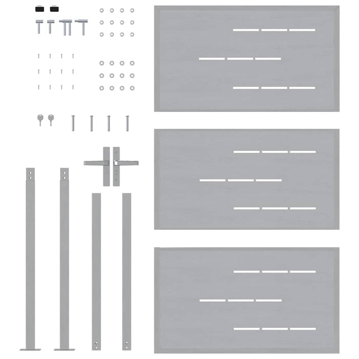 Cancello da giardino Argento 100 x 125 cm Acciaio inossidabile 3402579