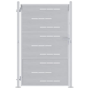 Cancello da giardino Argento 100 x 125 cm Acciaio inossidabile 3402579