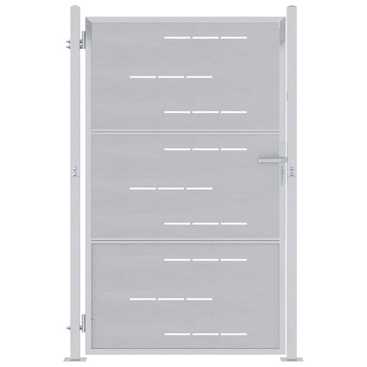 Cancello da giardino Argento 100 x 125 cm Acciaio inossidabile 3402579