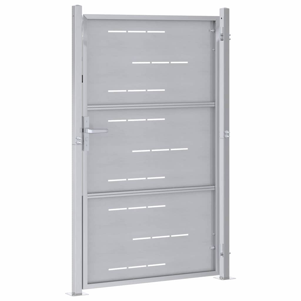 Cancello da giardino Argento 100 x 125 cm Acciaio inossidabile 3402579