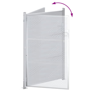 Cancello da giardino Argento 100 x 125 cm Acciaio inossidabile 3402580