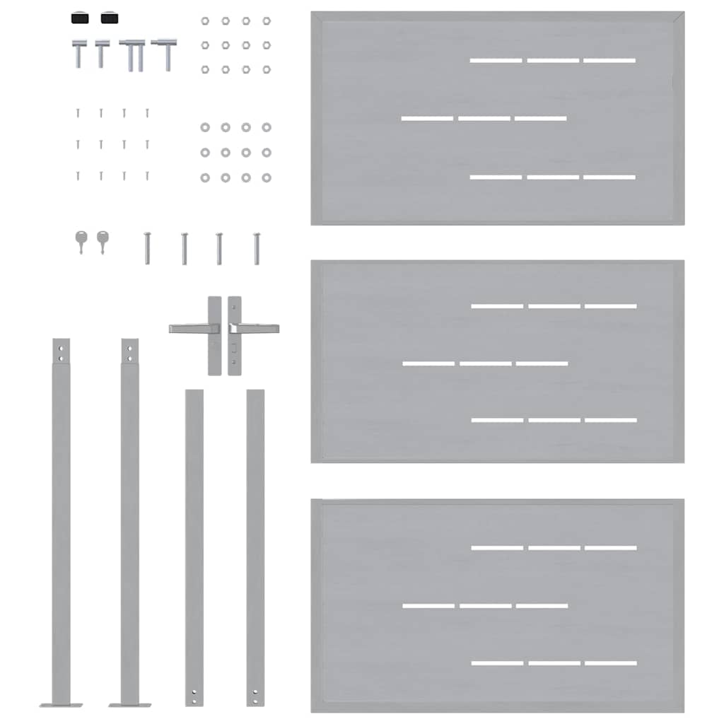 Cancello da giardino Argento 100 x 150 cm Acciaio inossidabile 3402582