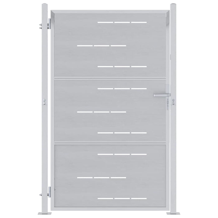 Cancello da giardino Argento 100 x 150 cm Acciaio inossidabile 3402582