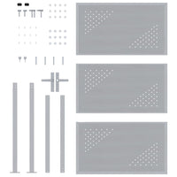 Cancello da giardino Argento 100 x 150 cm Acciaio inossidabile 3402583