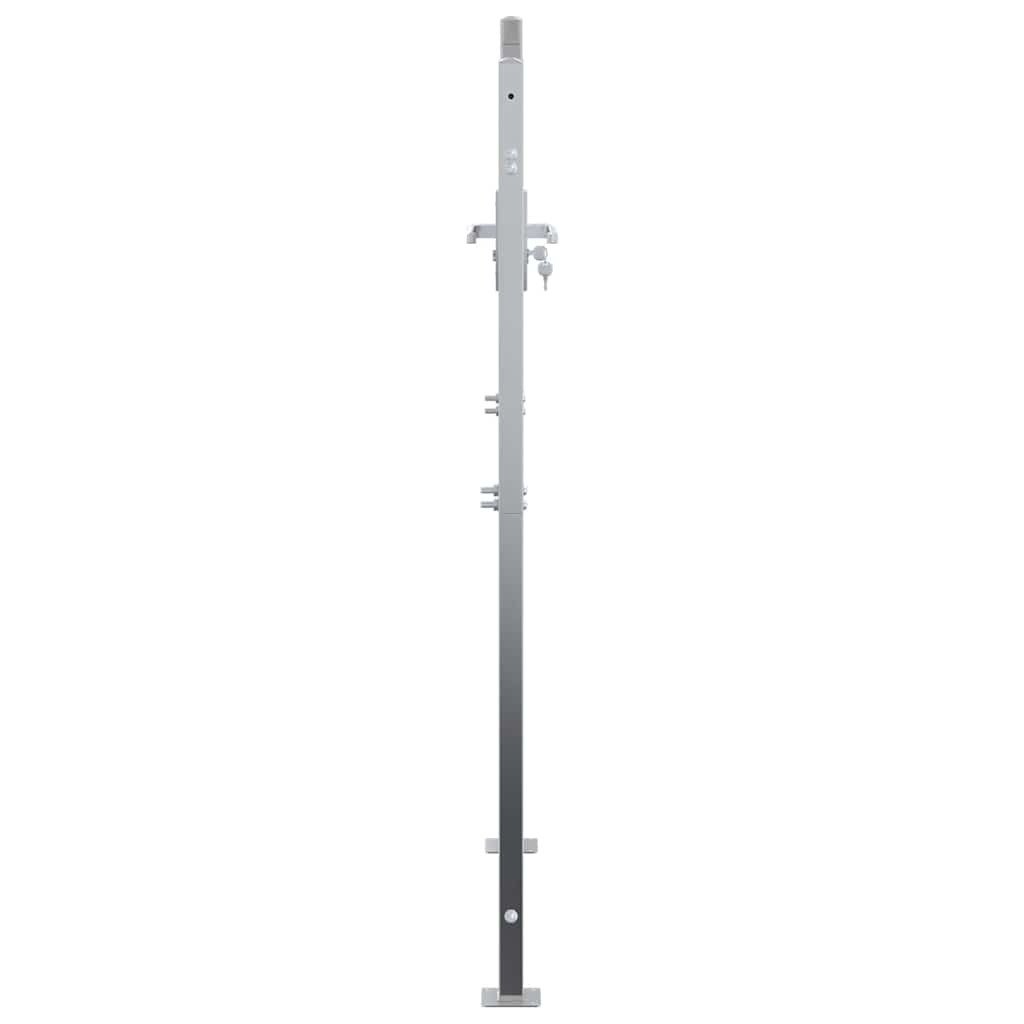 Cancello da giardino Argento 100 x 150 cm Acciaio inossidabile 3402583