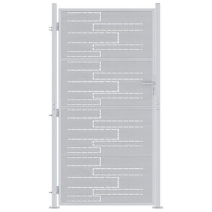 Cancello da giardino Argento 96 x 180 cm Acciaio inossidabile 3402584