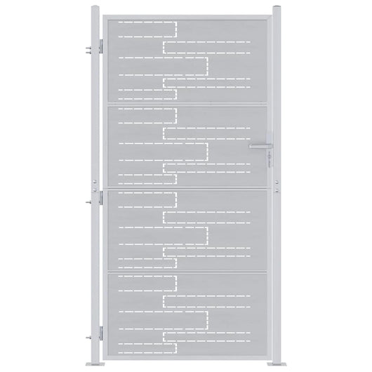 Cancello da giardino Argento 96 x 180 cm Acciaio inossidabile 3402584