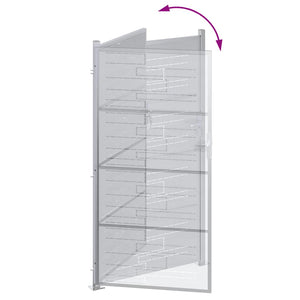 Cancello da giardino Argento 96 x 180 cm Acciaio inossidabile 3402584