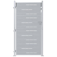 Cancello da giardino Argento 96 x 180 cm Acciaio inossidabile 3402585