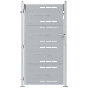 Cancello da giardino Argento 96 x 180 cm Acciaio inossidabile 3402585