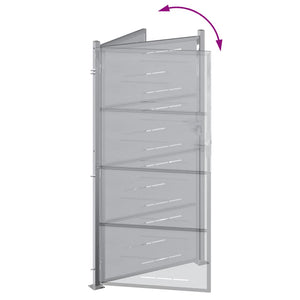 Cancello da giardino Argento 96 x 180 cm Acciaio inossidabile 3402585