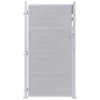 Cancello da giardino Argento 96 x 180 cm Acciaio inossidabile 3402586