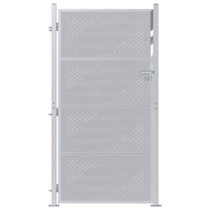 Cancello da giardino Argento 96 x 180 cm Acciaio inossidabile 3402586