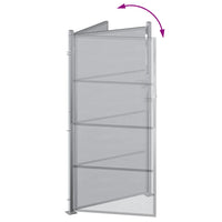 Cancello da giardino Argento 96 x 180 cm Acciaio inossidabile 3402586