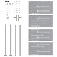 Cancello da giardino Argento 96 x 200 cm Acciaio inossidabile 3402587