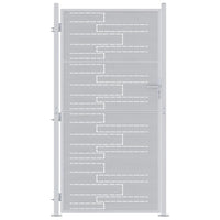 Cancello da giardino Argento 96 x 200 cm Acciaio inossidabile 3402587