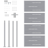 Cancello da giardino Argento 96 x 200 cm Acciaio inossidabile 3402588