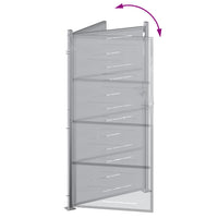 Cancello da giardino Argento 96 x 200 cm Acciaio inossidabile 3402588