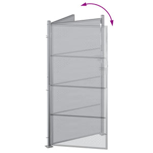 Cancello da giardino Argento 96 x 200 cm Acciaio inossidabile 3402589