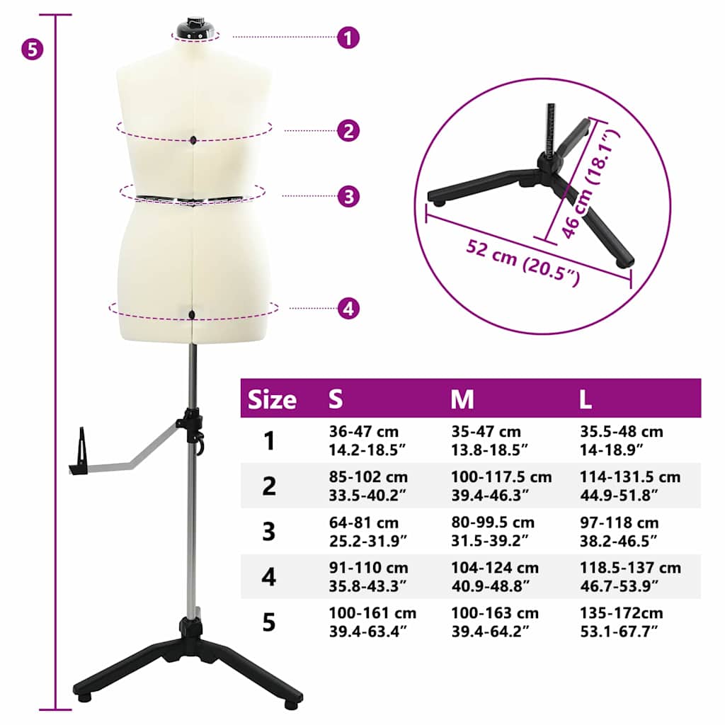 Forma Abito Femminile Regolabile Crema m Velluto 42018605